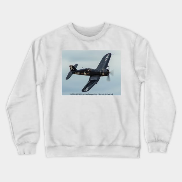 F4U-7 Corsair Fast-Pass Crewneck Sweatshirt by acefox1